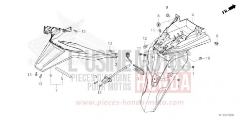 REAR FENDER/LICENSE LIGHT NSS350ASS de 2025